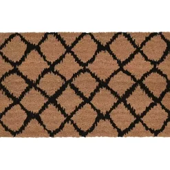 Sale Kirklands Home Black Lattice Doormat