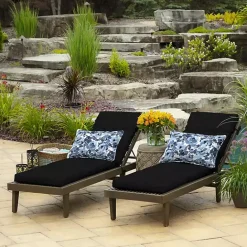 Online Kirklands Home Leala Outdoor Chaise Cushion Black