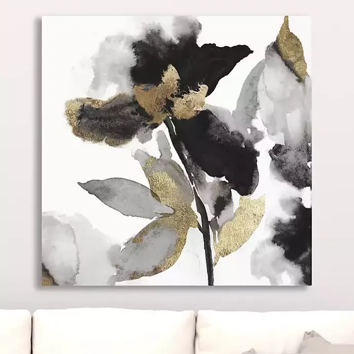 Best Kirklands Home Black Leaves II Giclee Canvas Art Print, 30x30 in.