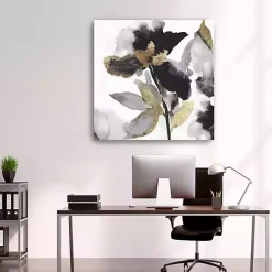 Clearance Kirklands Home Black Leaves II Giclee Canvas Art Print, 40x40 in.