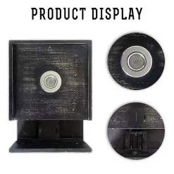 Online Kirklands Home Black LED Floating Shelf with Remote, 10 in.