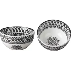 Hot Kirklands Home Black Lila Patterned 12-pc. Dinnerware Set