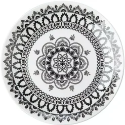Hot Kirklands Home Black Lila Patterned 12-pc. Dinnerware Set