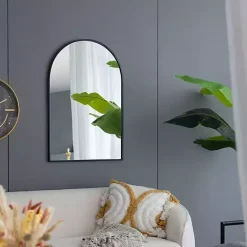 Clearance Kirklands Home Long Arched Wall Mirror Black