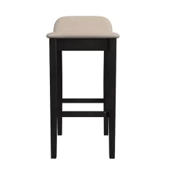 Clearance Kirklands Home Black Lowback Padded Bar Stool