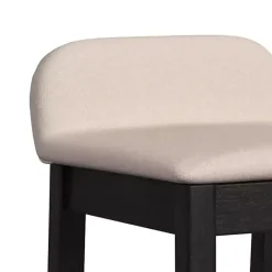 Clearance Kirklands Home Black Lowback Padded Bar Stool