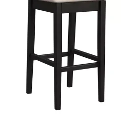 Clearance Kirklands Home Black Lowback Padded Bar Stool