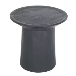 Hot Kirklands Home Mango Wood Round Pedestal Accent Table Black