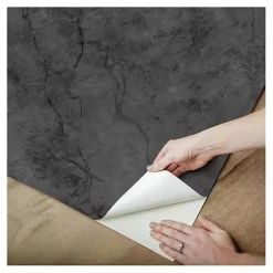 Kirklands Home Marble Peel & Stick Wallpaper Black