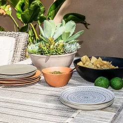 New Kirklands Home Black Melamine Santal Serving Bowl