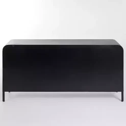 Sale Kirklands Home Metal & Glass 4-Door Bentley Cabinet Black
