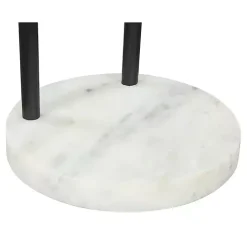 Online Kirklands Home Black Metal & Marble Loop Accent Table White