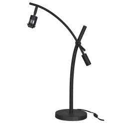 Discount Kirklands Home Black Metal Adjustable Task Shade Table Lamp Gray