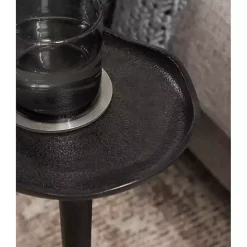 Sale Kirklands Home Metal Alicia Accent Table Black