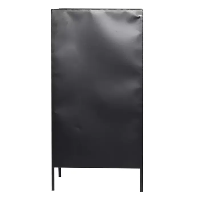 Clearance Kirklands Home Black Metal and Brown Wood Standing Wine Rack