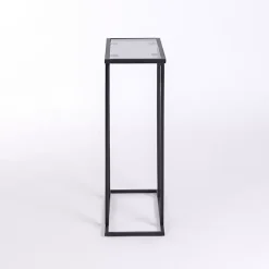 Outlet Kirklands Home Metal and Glass Rectangular Accent Table Black
