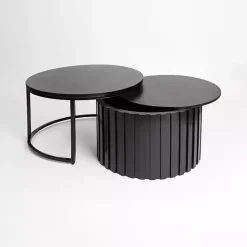 Online Kirklands Home Metal and Wood 2-pc. Storage Nesting Tables Black