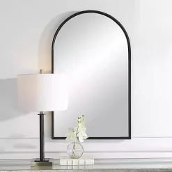 New Kirklands Home Black Metal Arch Frame Wall Mirror