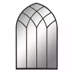 Online Kirklands Home Black Metal Arch Framed Mirror