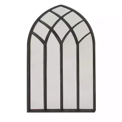 Online Kirklands Home Black Metal Arch Framed Mirror