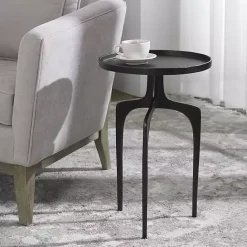 Sale Kirklands Home Metal Arched Legs Side Table Black