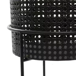 Hot Kirklands Home Metal Basket Weave Planters, Set of 3 Black
