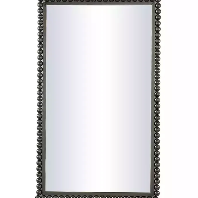 Sale Kirklands Home Black Metal Beaded Frame Wall Mirror