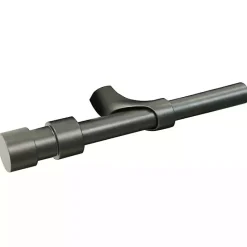 Kirklands Home Black Metal Blackout Finial Curtain Rod, 36 in.
