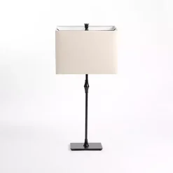 Online Kirklands Home Black Metal Candlestick Table Lamp Tan