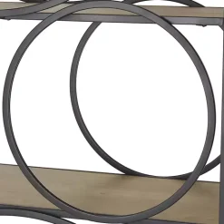 Kirklands Home Black Metal Circles 5-Tier Bookcase