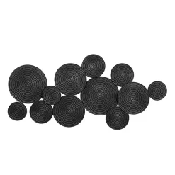 Clearance Kirklands Home Metal Circles Wall Plaque Black