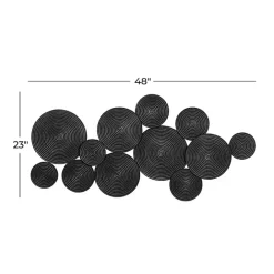Clearance Kirklands Home Metal Circles Wall Plaque Black