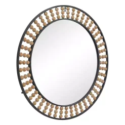 New Kirklands Home Metal Coen Bohemian Wall Mirror Black