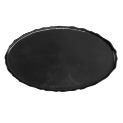 Clearance Kirklands Home Metal Deckled Edge Oval Coffee Table Black
