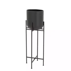 Sale Kirklands Home Metal Dome Planter with Stand, 46 in. Black