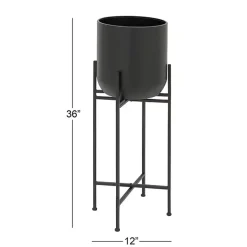 Outlet Kirklands Home Metal Dome Planter with Stand, 36 in. Black