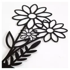 Hot Kirklands Home Metal Floral Vase Wall Plaques, Set of 3 Black
