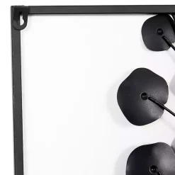 Outlet Kirklands Home Metal Floral Wall Plaques, Set of 2 Black