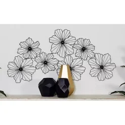 Sale Kirklands Home Metal Floral Wire Wall Plaque Black