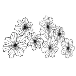 Sale Kirklands Home Metal Floral Wire Wall Plaque Black