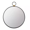 New Kirklands Home Black Metal Frame Round Loop Wall Mirror
