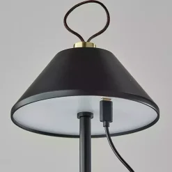 Discount Kirklands Home Metal Frosted Light Cordless Table Lamp Black