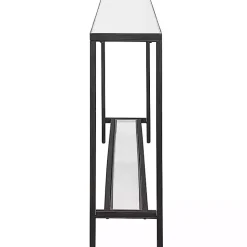 Clearance Kirklands Home Metal Glass Top Console Table Black