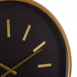 Clearance Kirklands Home Black Metal Modern Thomas Wall Clock