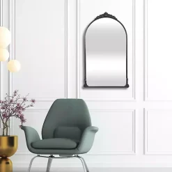 Online Kirklands Home Metal Modern Victorian Wall Mirror Black