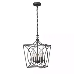 Hot Kirklands Home Metal Open Swirl Pendant Light Black