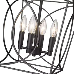 Hot Kirklands Home Metal Open Swirl Pendant Light Black