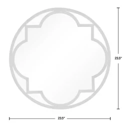 Outlet Kirklands Home Metal Quatrefoil Round Frame Wall Mirror Black