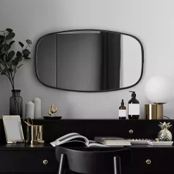 Clearance Kirklands Home Black Metal Rectangular Wall Mirror, 18x31.5 in.