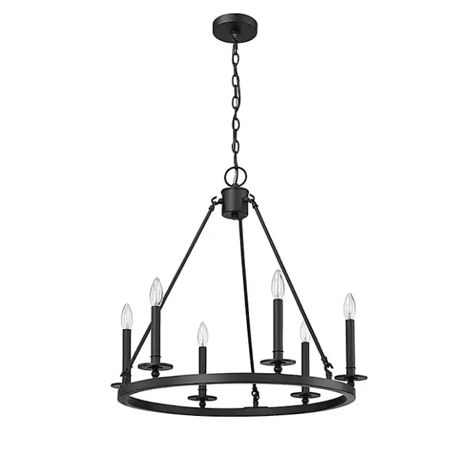 Discount Kirklands Home Metal Round Florence Chandelier Black